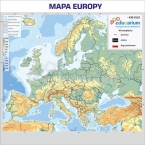 Mapa Europy magnetyczna - fizyczna 100 x 100 cm